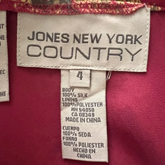 Vintage Jones New York Country 100% Silk Paisley Midi Skirt - Picture 2 of 10